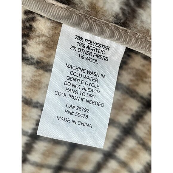 Joie Long Line Plaid Open Shacket Blazer Brown Sz Medium - Picture 5 of 6